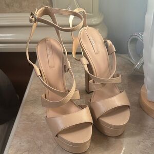 ALDO Women's Cream Platform Heels